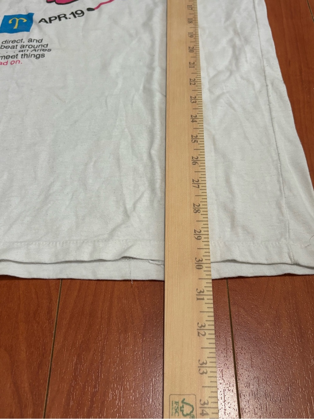 Vintage 70’s Garfield Aries Zodiac Single Stitch Ringer T-Shirt Size Large - Picture 9 of 9